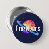Anpassbare Pronomen LGBT Xenogender Flag Planet Button (Vorne & Hinten)