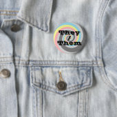 Anpassbare Pronoun Spiral Demiflux-Flagge Button (Beispiel)