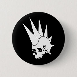 Anpassbare Punk Jawless Skull Version 2 Button