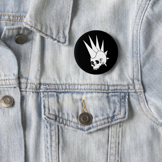 Anpassbare Punk Jawless Skull Version 2 Button (Beispiel)
