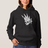 Anpassbare Punk Jawless Skull Version 2 Hoodie (Vorderseite)