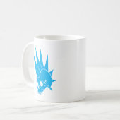 Anpassbare Punk Jawless Skull Version 2 Kaffeetasse (Vorderseite Links)
