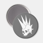 Anpassbare Punk Jawless Skull Version 2 Magnet (Vorderseite/Rückseite)