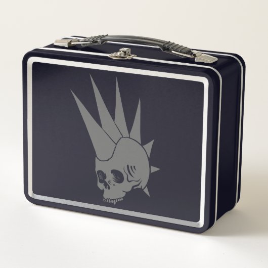 Anpassbare Punk Jawless Skull Version 2 Metall Brotdose (Vorderseite)