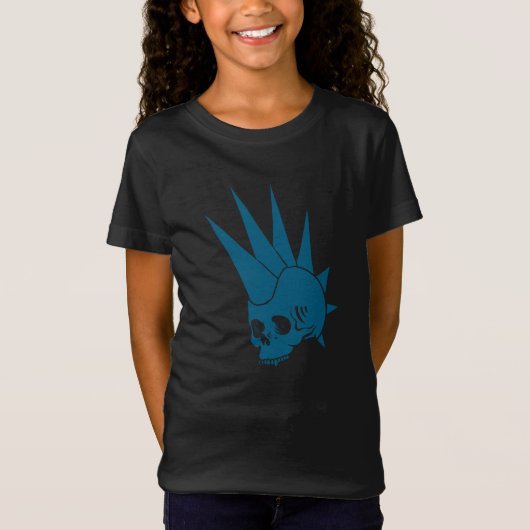 Anpassbare Punk Jawless Skull Version 2 T-Shirt (Vorderseite)