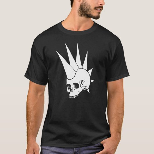 Anpassbare Punk Jawless Skull Version 2 T-Shirt (Vorderseite)