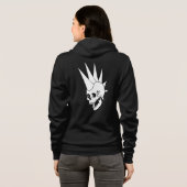 Anpassbare Punk-Skull-Version 2 Hoodie (Schwarz voll)