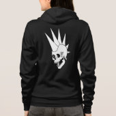 Anpassbare Punk-Skull-Version 2 Hoodie (Rückseite)