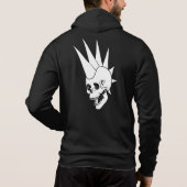 Anpassbare Punk-Skull-Version 2 Hoodie (Rückseite)