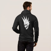 Anpassbare Punk-Skull-Version 2 Hoodie (Schwarz voll)