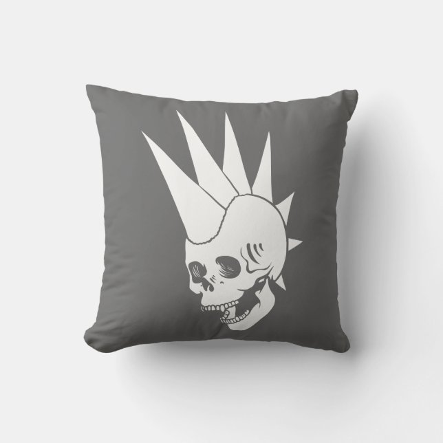 Anpassbare Punk-Skull-Version 2 Kissen (Vorderseite)