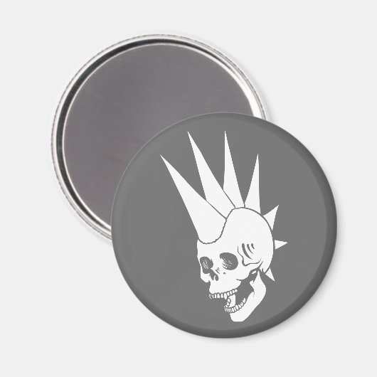 Anpassbare Punk-Skull-Version 2 Magnet (Vorderseite/Rückseite)