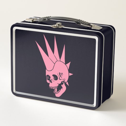 Anpassbare Punk-Skull-Version 2 Metall Brotdose (Vorderseite)