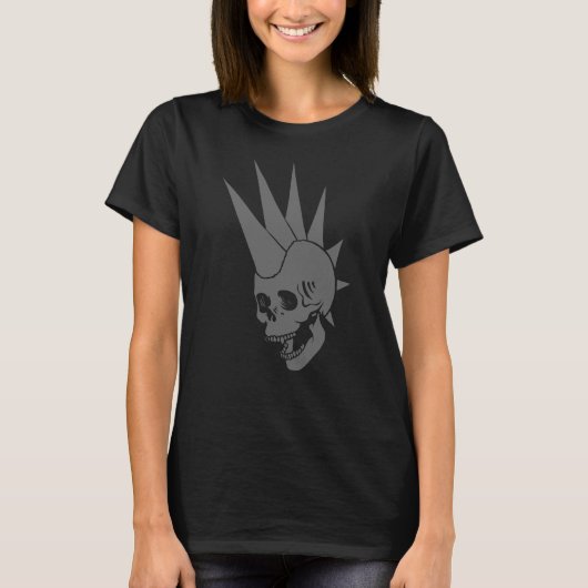 Anpassbare Punk-Skull-Version 2 T-Shirt (Vorderseite)