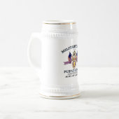 Anpassbare "PURPLE HEART FLAGS" Bierglas (Vorderseite Links)
