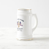 Anpassbare "PURPLE HEART FLAGS" Bierglas (VorderseiteRechts)