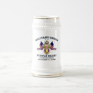 Anpassbare "PURPLE HEART FLAGS" Bierglas