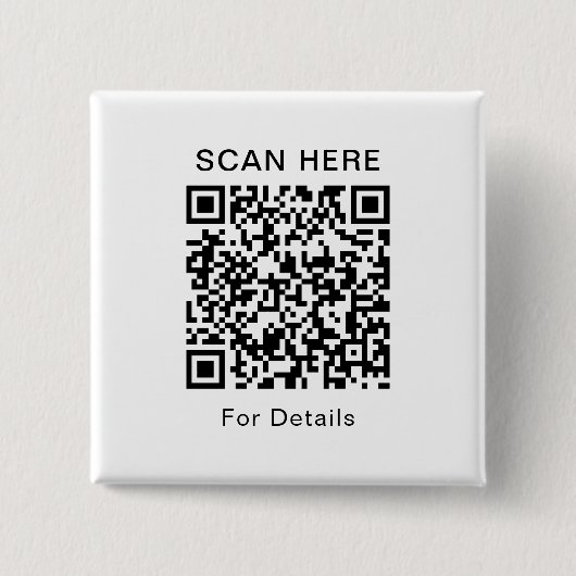 Anpassbare QR-Code-Square-Taste für jeden Zweck Button (Vorderseite)