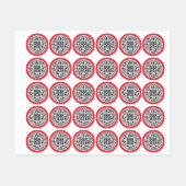 Anpassbare QR-Code-Sticker für Händler" Etiketten (Blatt)