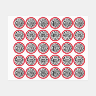Anpassbare QR-Code-Sticker für Händler" Etiketten
