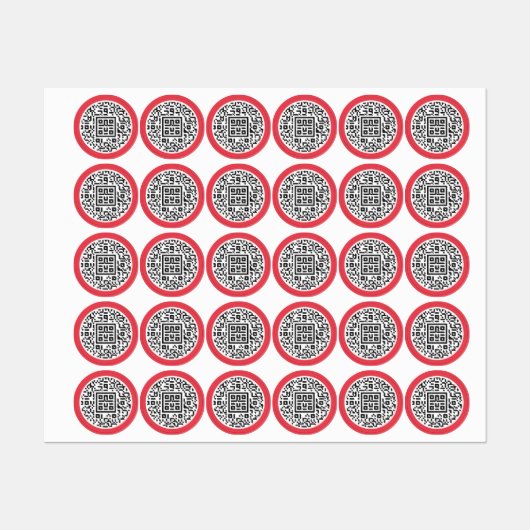 Anpassbare QR-Code-Sticker für Händler" Etiketten (Blatt)