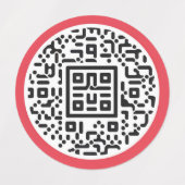 Anpassbare QR-Code-Sticker für Händler" Etiketten (Design 2)