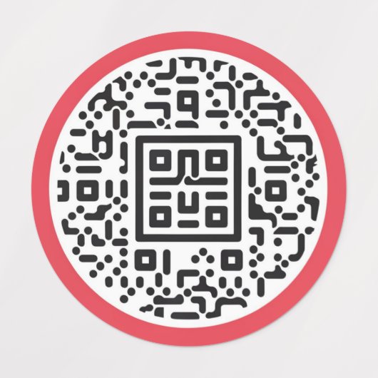 Anpassbare QR-Code-Sticker für Händler" Etiketten (Design 1)