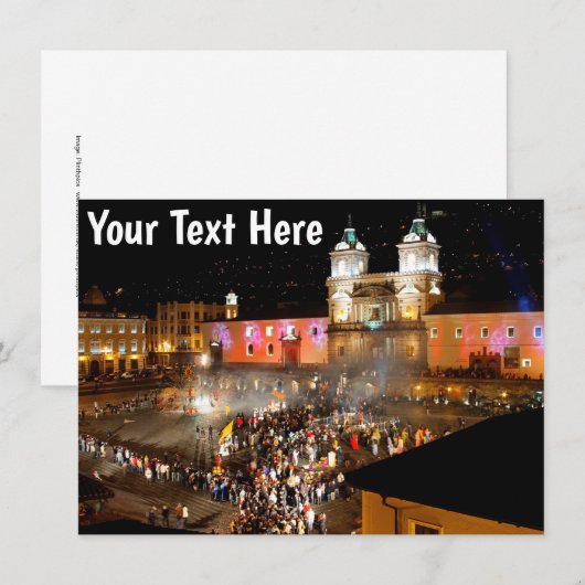 Anpassbare Quito, Ecuador-Karte (Vorne/Hinten)