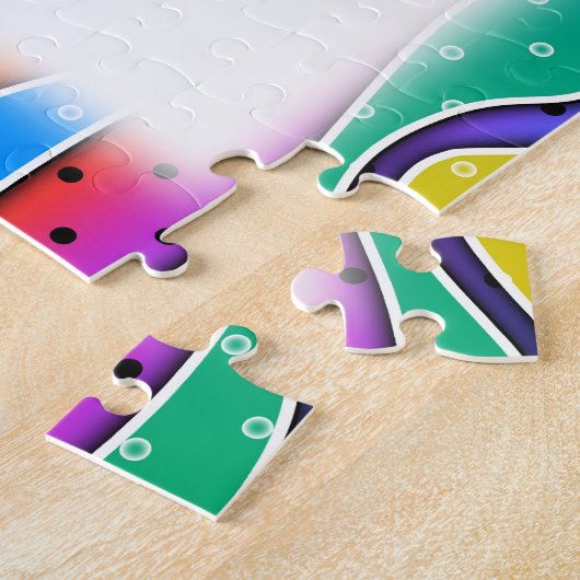 Anpassbare RAINBOW-STRIPEN PUZZLE-RAHMEN Puzzle (Seite)