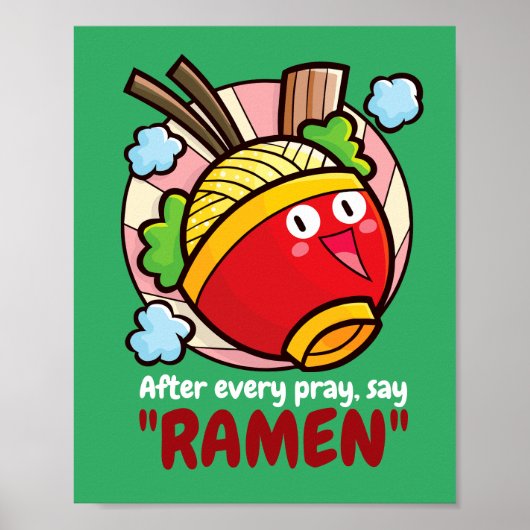 Anpassbare "Ramen" nach dem Beten Poster (Vorne)