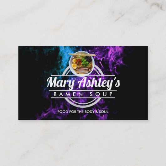 Anpassbare Ramen Soup-Visitenkarten Visitenkarte (Vorderseite)
