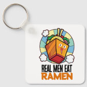 Anpassbare Real Men essen Ramen Schlüsselanhänger (Vorderseite)