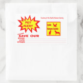 Anpassbare Rectangle Emergency Pet Alert Rechteckiger Aufkleber (Tasche)