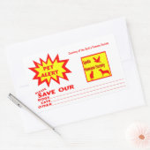 Anpassbare Rectangle Emergency Pet Alert Rechteckiger Aufkleber (Umschlag)