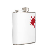 Anpassbare Red Splash Flasche 6 oz Flachmann (Rechts)