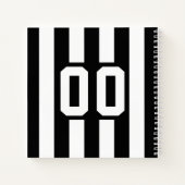 Anpassbare Referenz Stripey Jersey Notebook Notizblock (Rückseite)