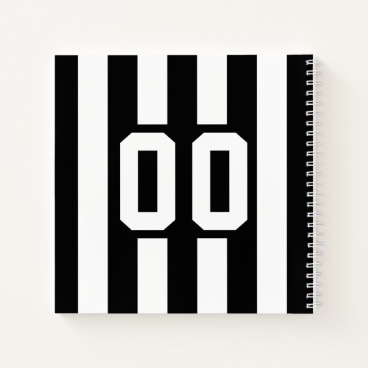 Anpassbare Referenz Stripey Jersey Notebook Notizblock (Rückseite)