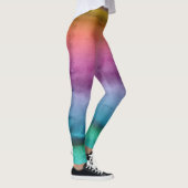 Anpassbare Regenbogen-Streifen-Leggings Leggings (Rechts)