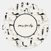 Anpassbare, reine Katzenaufkleber Runder Aufkleber (Vorderseite)