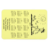 Anpassbare Retro Business Man 2013 Kalender Magnet (Horizontal)