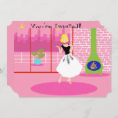 Anpassbare Retro in rosa Einladung (Vorne/Hinten)