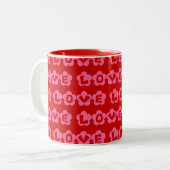 Anpassbare Retro-LIEBE Zweifarbige Tasse (Vorderseite Links)