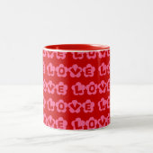 Anpassbare Retro-LIEBE Zweifarbige Tasse (Mittel)