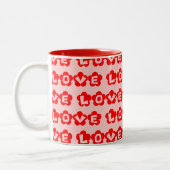 Anpassbare Retro-LIEBE Zweifarbige Tasse (Links)