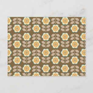 Anpassbare Retro-Mod-Blume Postkarte
