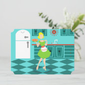 Anpassbare Retro-Muttertagseinladungen Einladung (Stehend Vorderseite)