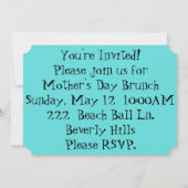 Anpassbare Retro-Muttertagseinladungen Einladung (Rückseite)