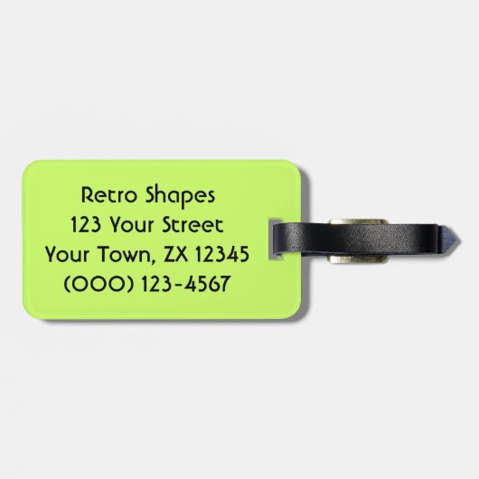 Anpassbare Retroformen Gepäckanhänger (Rückseite horizontal)