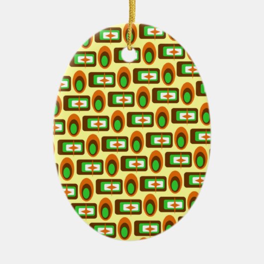 Anpassbare Retroformen Keramik Ornament (Vorne)