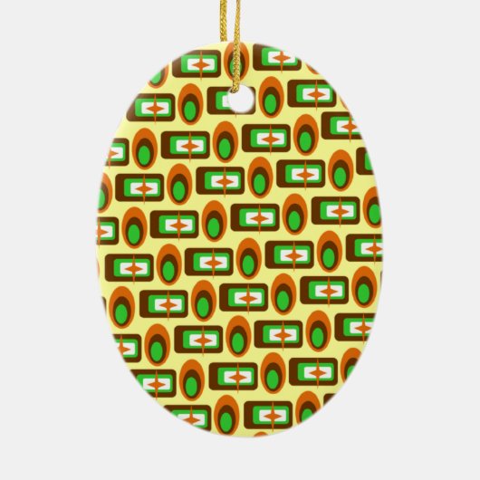 Anpassbare Retroformen Keramik Ornament (Hinten)